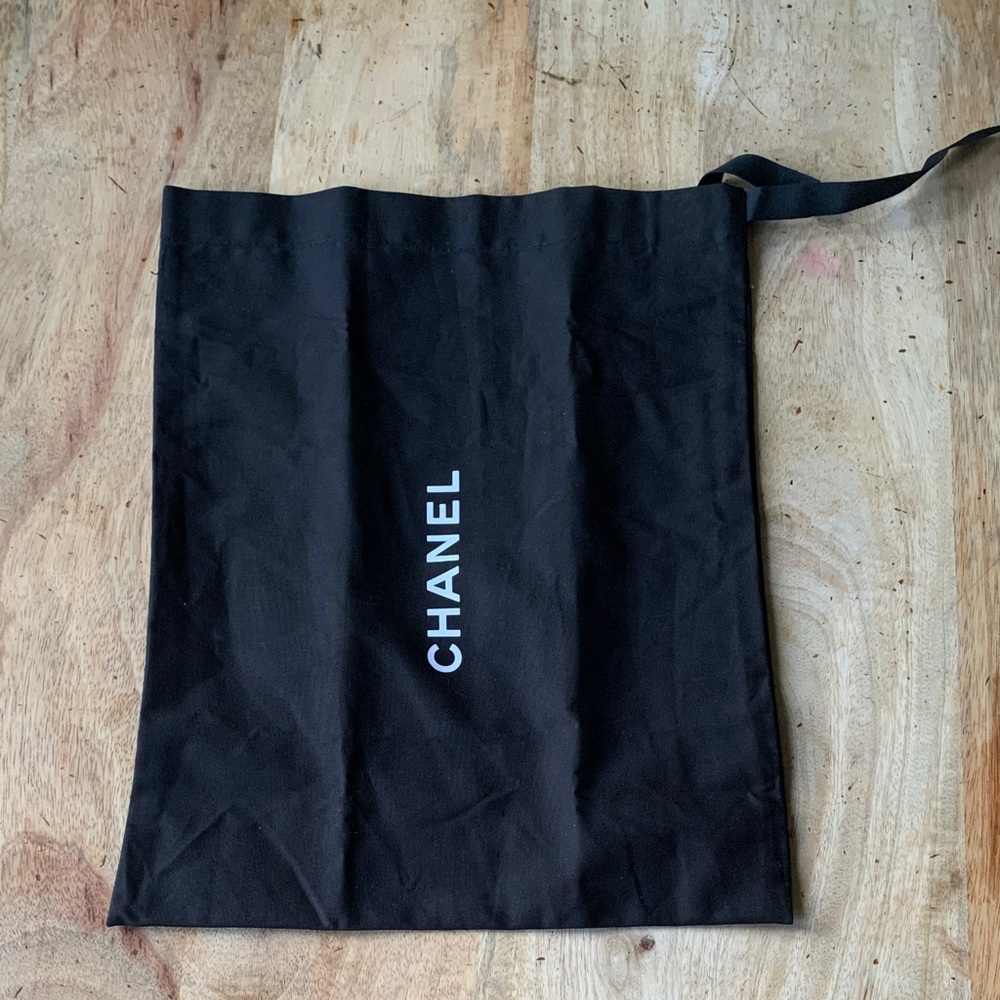 CHANEL Black Drawstring Bag
